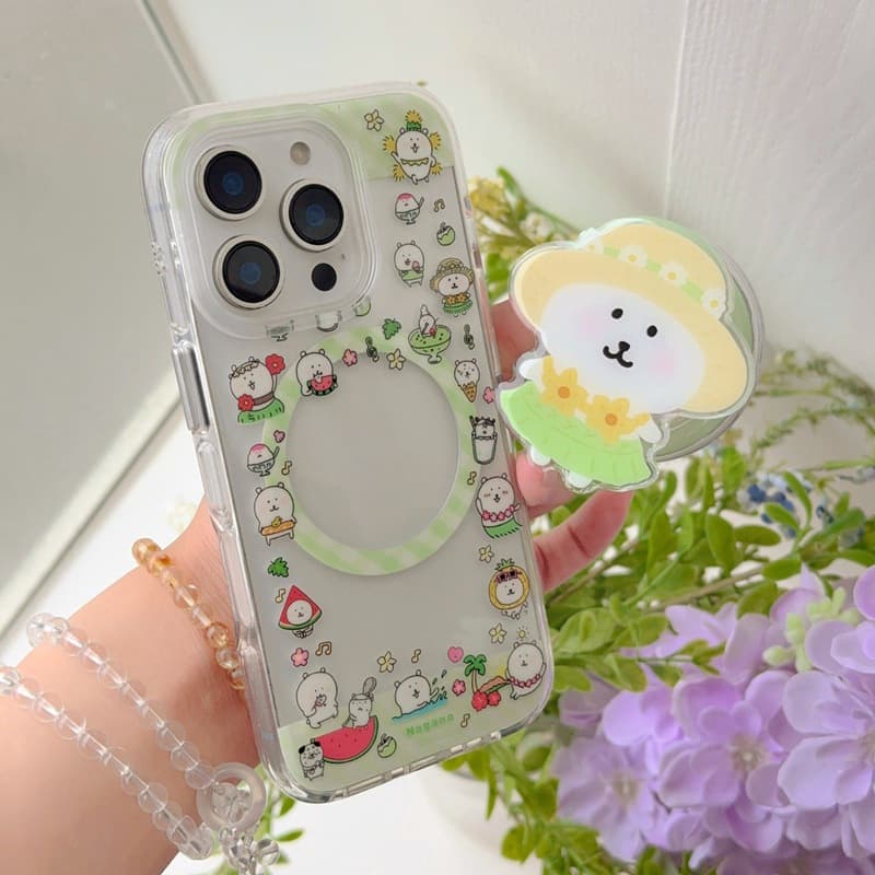 自嘲熊Magsafe磁吸支架适用于iphone16promax苹果15手机壳14气囊