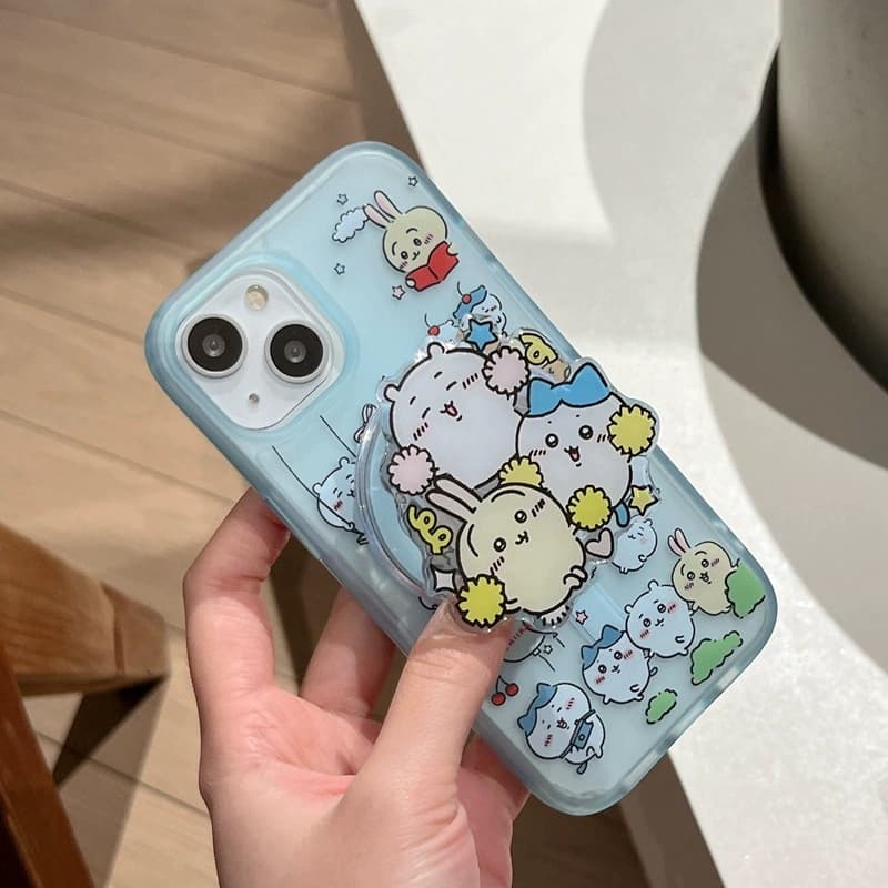 磁吸壳吉伊卡哇支架iPhone16promax磨/15手机壳适用苹果14/13砂硬