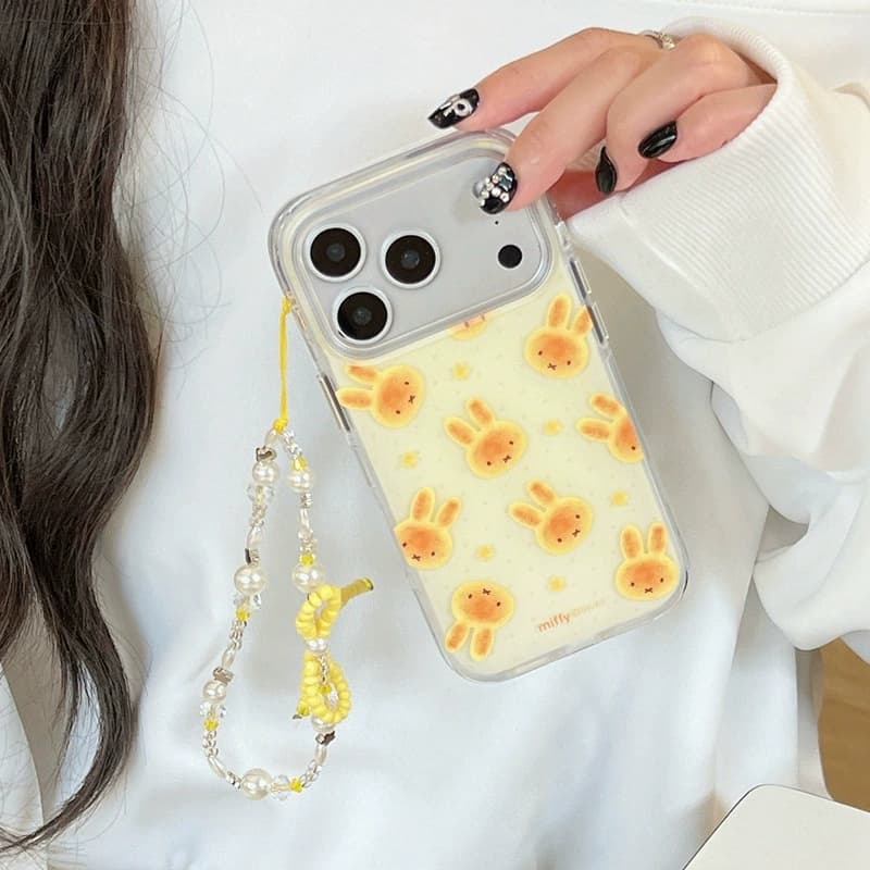 趣味创意饼干小兔适用于iphone17promax苹果14手机壳1516女13链条